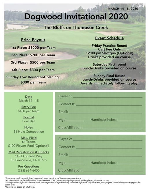 Dogwood Invitational, The Bluffs Golf and Sports Resort, Saint