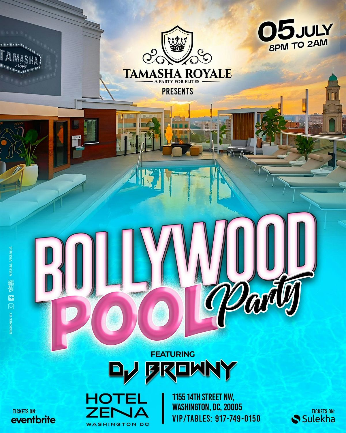 BOLLYWOOD POOL PARTY | D.C. | JULY 5 | DJ BROWNY | HOTEL ZENA, 5 July | Event in Washington | AllEvents