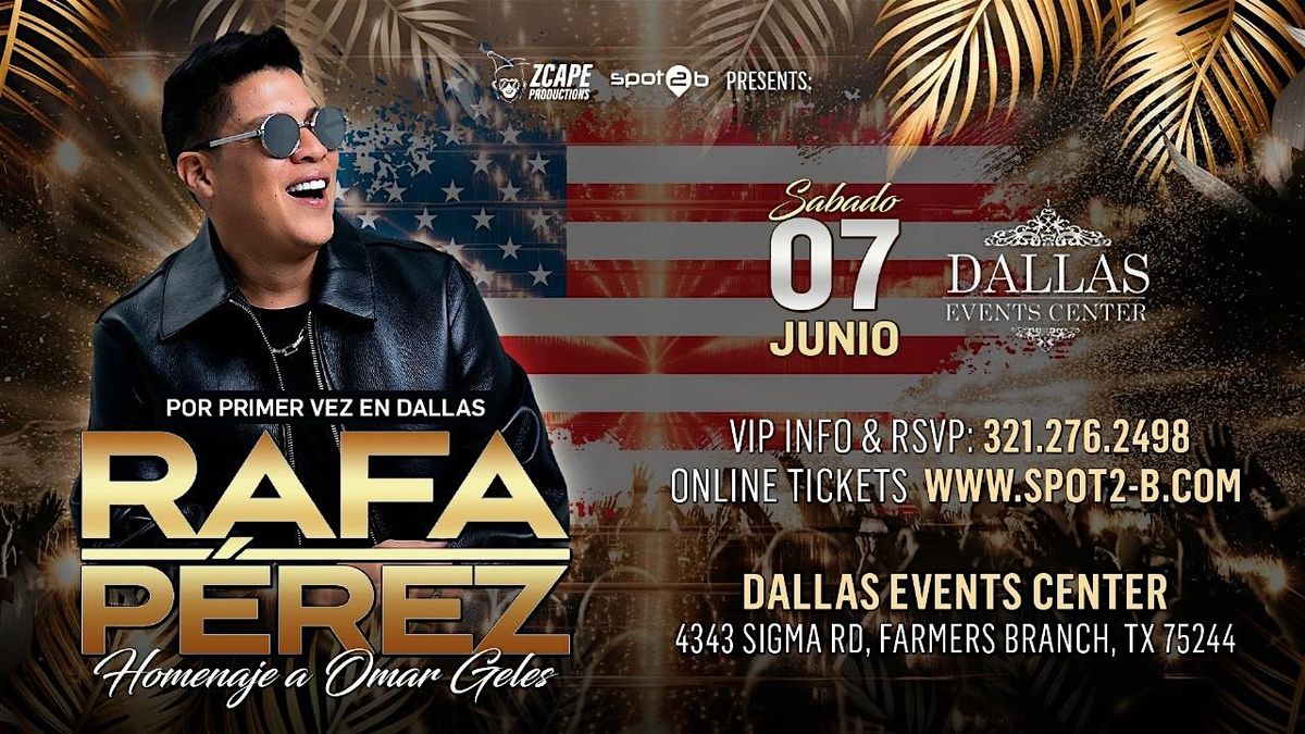 Rafa Perez en concierto en Dallas, TX, 7 June | Event in Farmers Branch | AllEvents