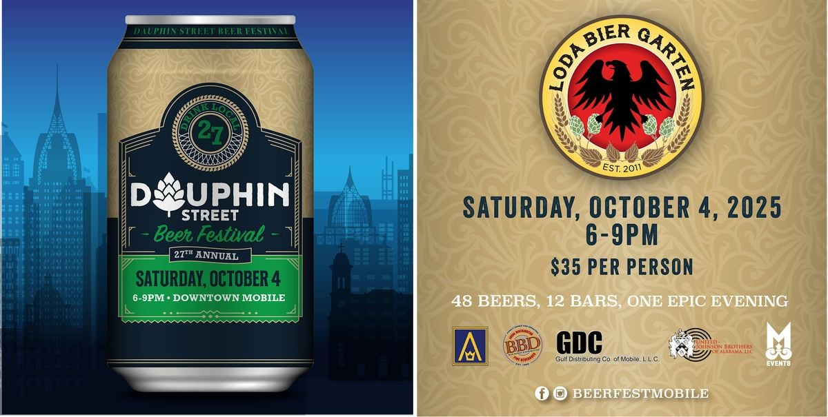 Dauphin Street Beer Festival 2025 Starting at Loda Bier Garten, 4 October | Event in Mobile | AllEvents