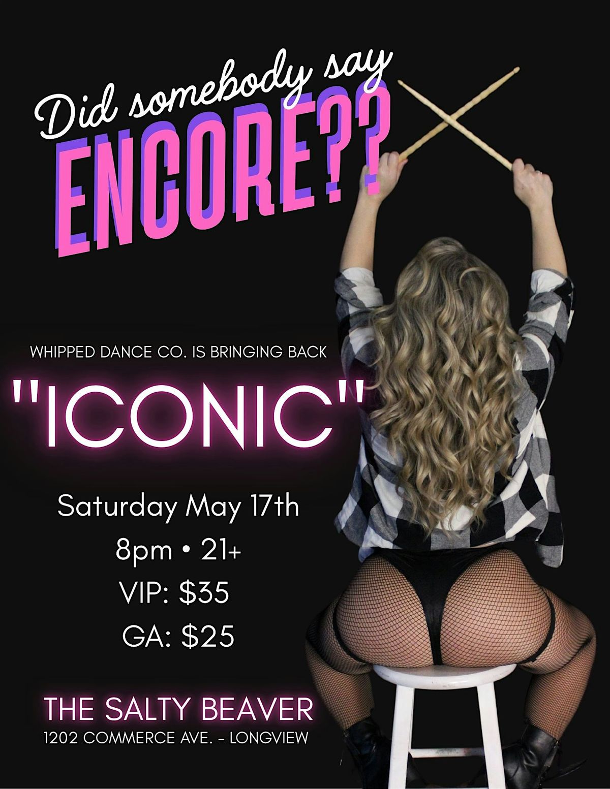 iConic ENCORE!, 17 May | Event in Longview | AllEvents