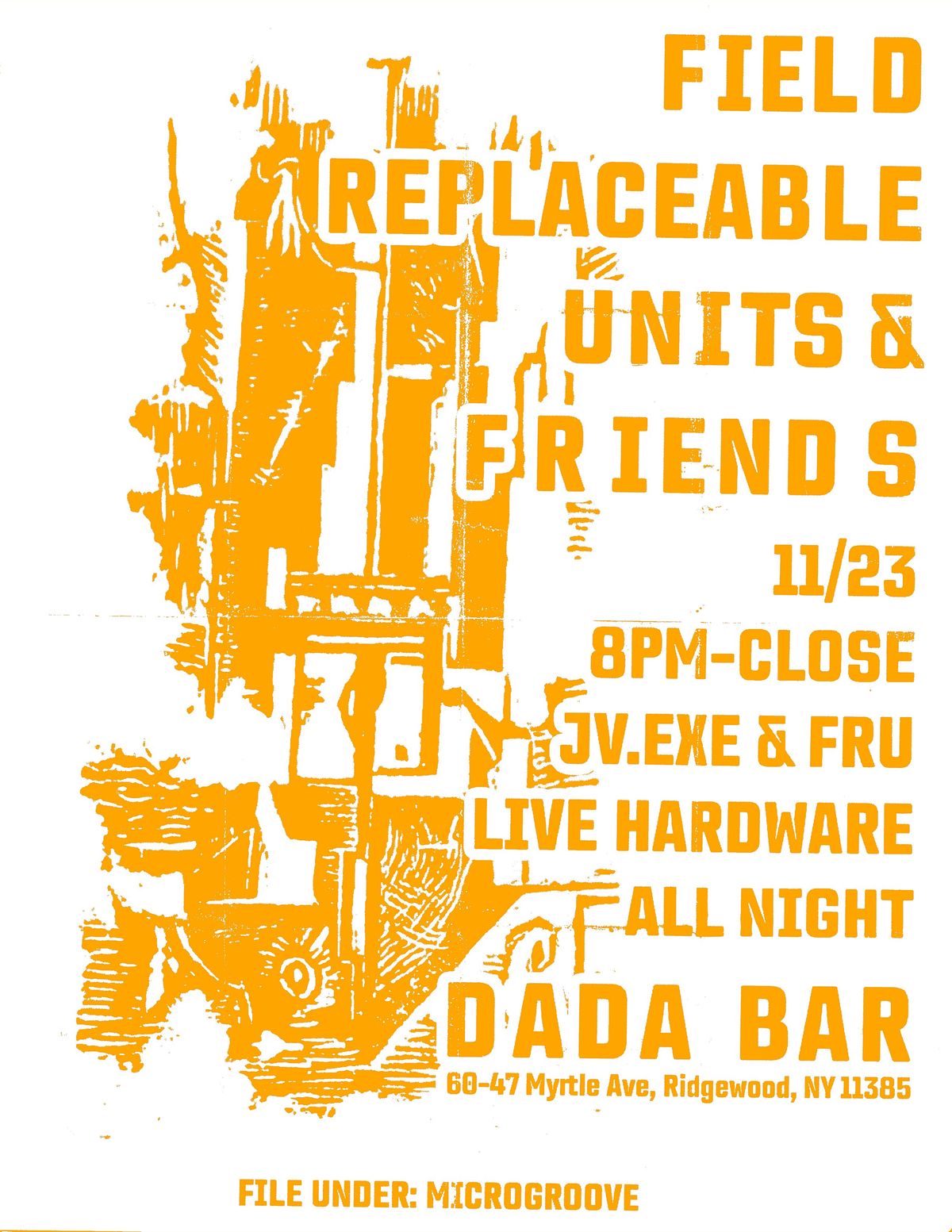Field Replaceable Units & Friends: JV.EXE & FRU, 23 November | Event in Queens | AllEvents