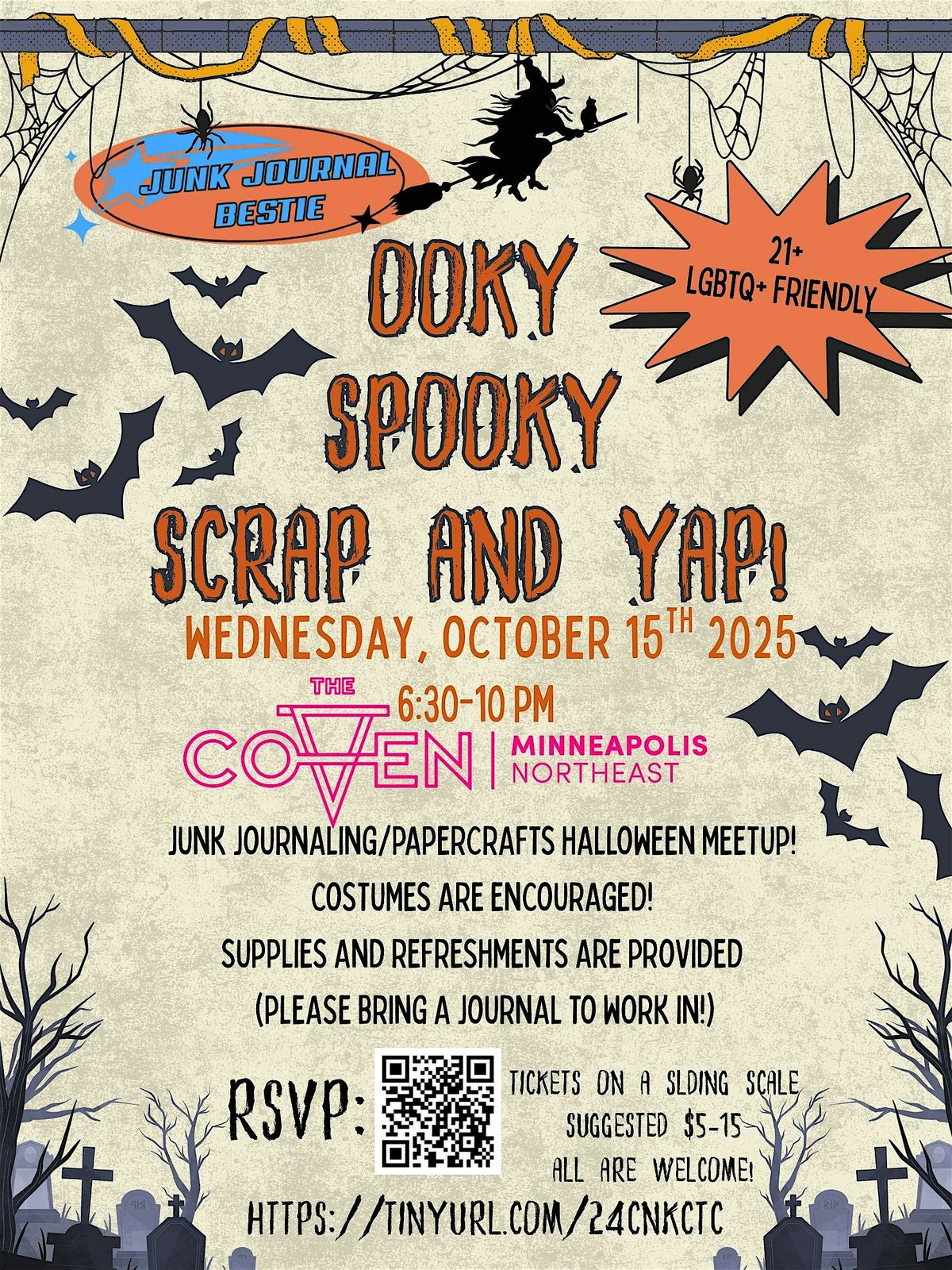 Ooky Spooky Scrap and Yap October, 15 October | Event in Minneapolis | AllEvents