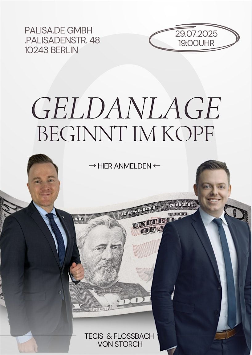 Geldanlage beginnt im Kopf – trifft auf Investieren abseits der Börse, 29 July | Event in Berlin | AllEvents