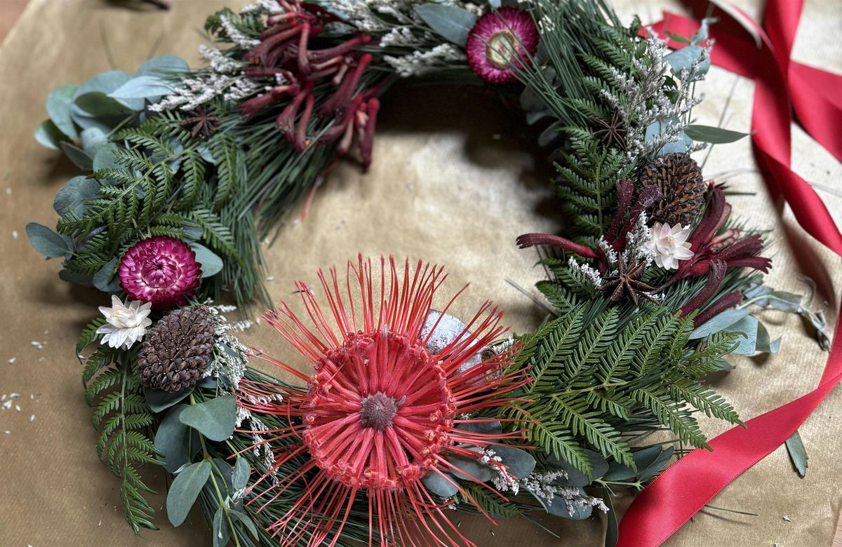 Floral Christmas Wreath Making Workshop, 11 December | Event in Unley | AllEvents