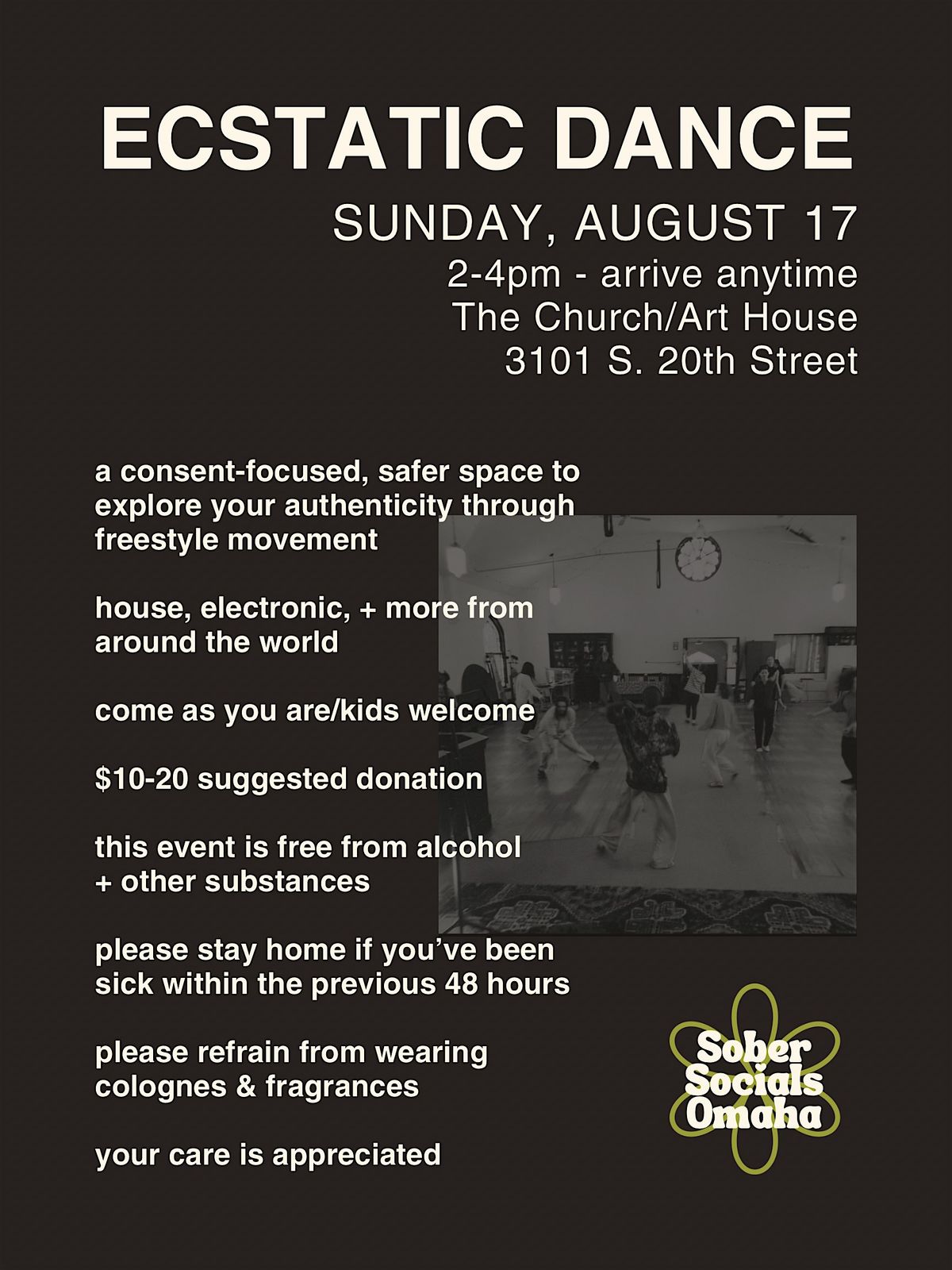 Ecstatic Dance by Sober Socials Omaha - August 17, 17 August | Event in Omaha | AllEvents