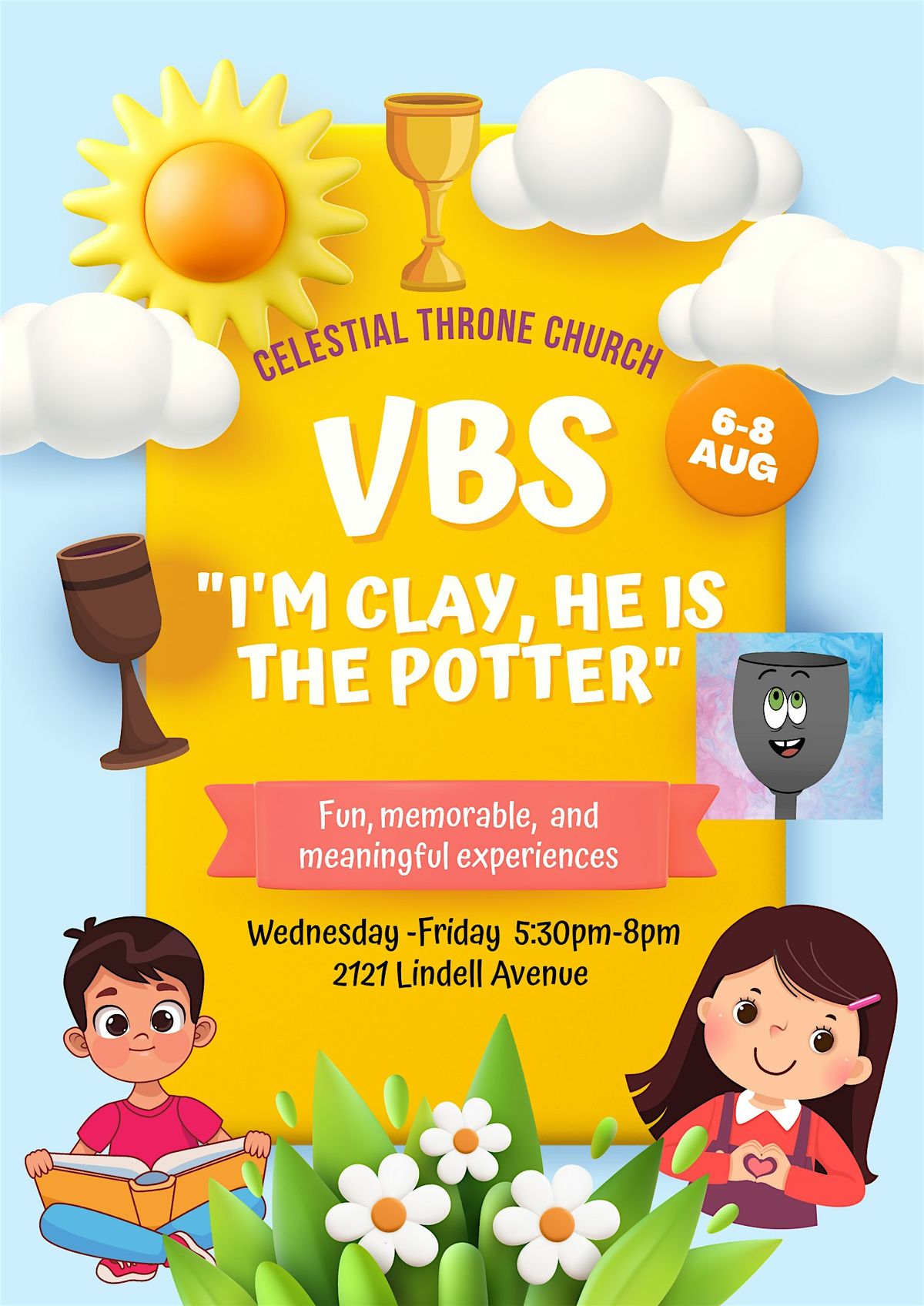 I'm Clay, He is the Potter.  2025. VBS, 6 August | Event in San Angelo | AllEvents