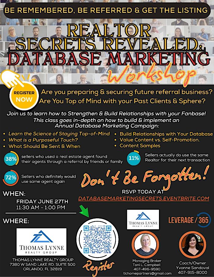 Realtor  Class "Be Remembered, Be Referred & Get The Listing" - Orlando, 27 June | Event in Orlando