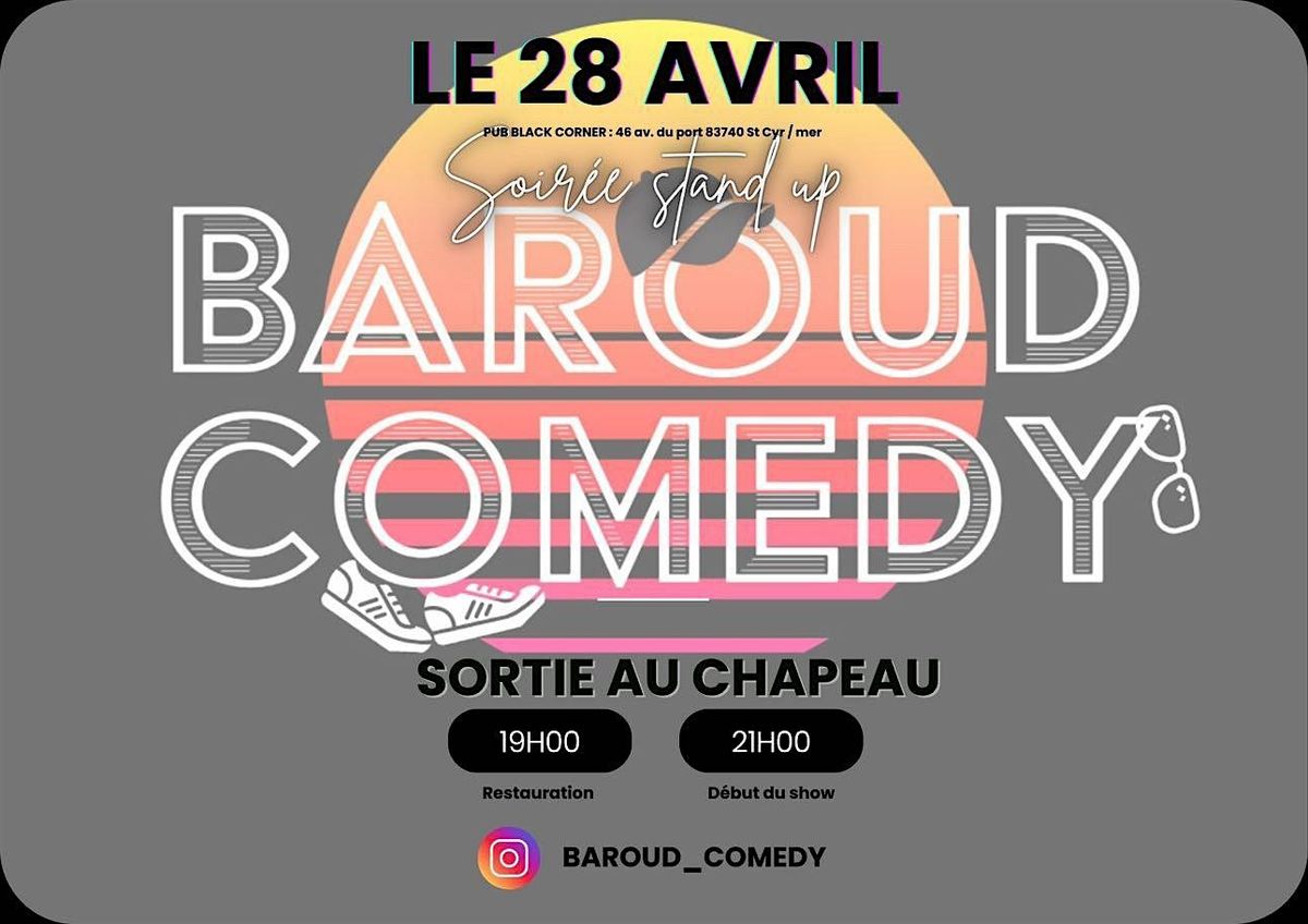 Baroud Comedy au Black Corner, 28 April | Event in Saint-Cyr-sur-Mer | AllEvents