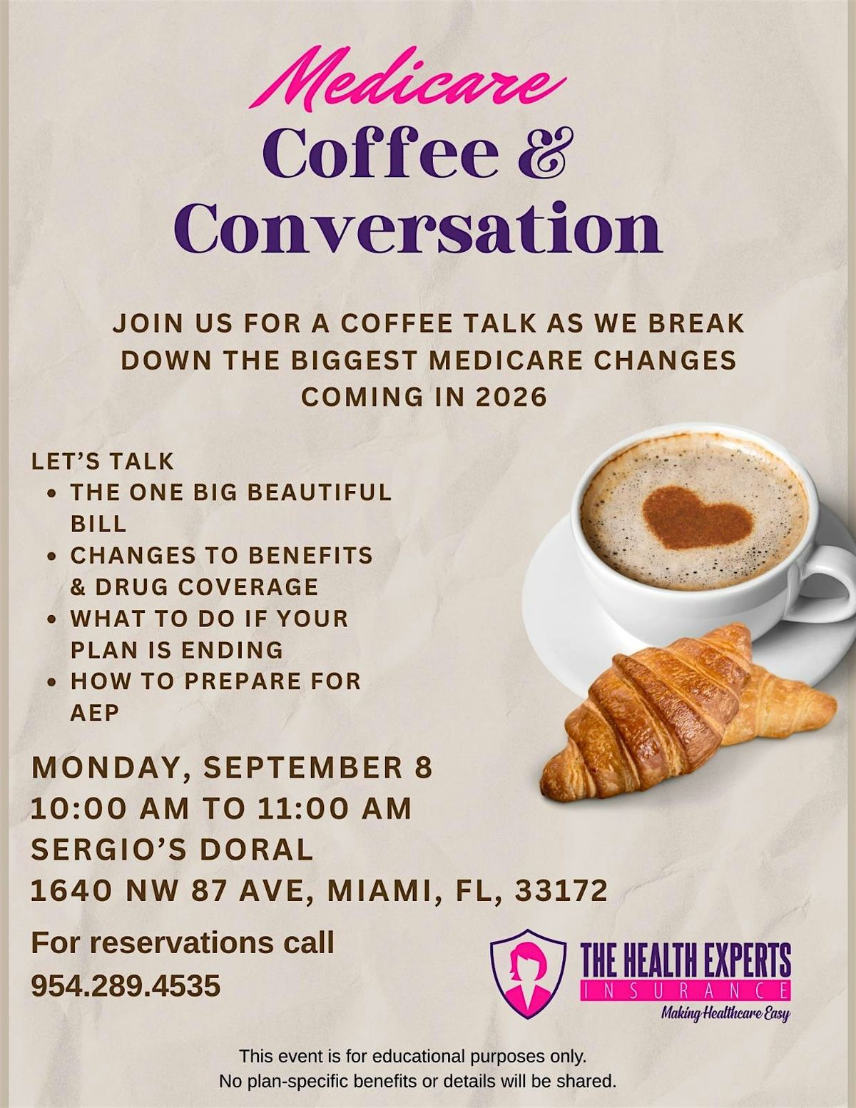 ☕  Coffee & Conversation, 8 September | Event in Miami | AllEvents