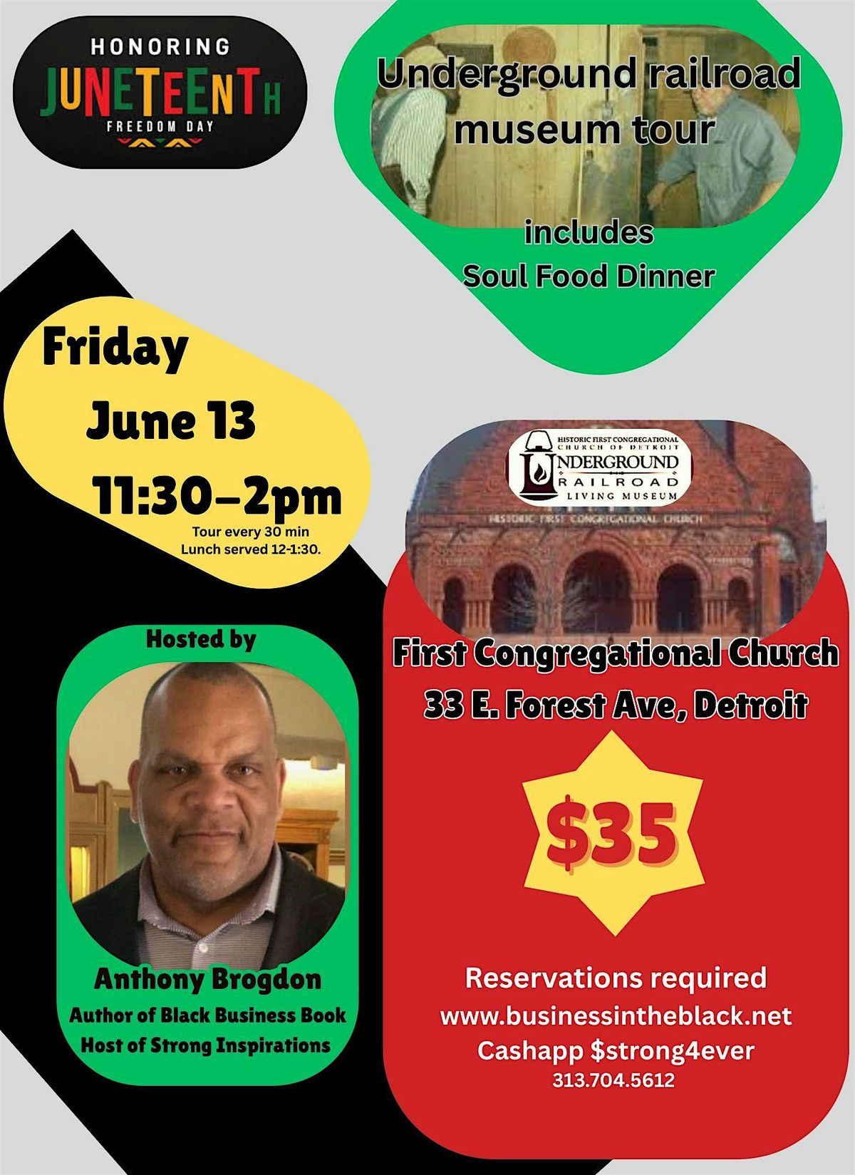 Lunchtime  tour of "Underground Railroad" museum with soul food, 13 June | Event in Detroit | AllEvents