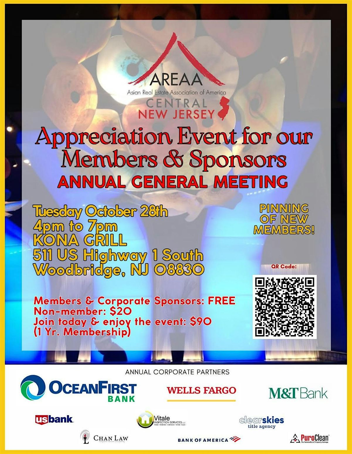 An Evening of Appreciation for our Members and Sponsors, 28 October | Event in Woodbridge Township | AllEvents