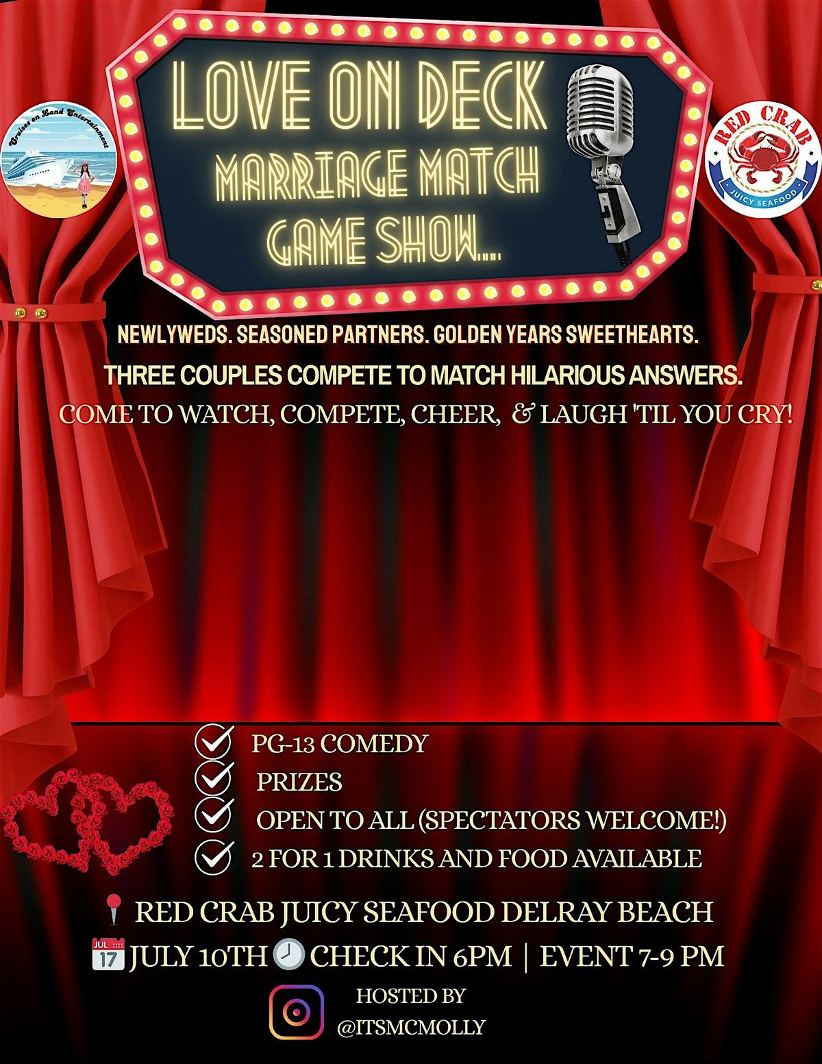 Love On Deck- A Cruise Style Game Show Experience, 10 July | Event in Delray Beach | AllEvents