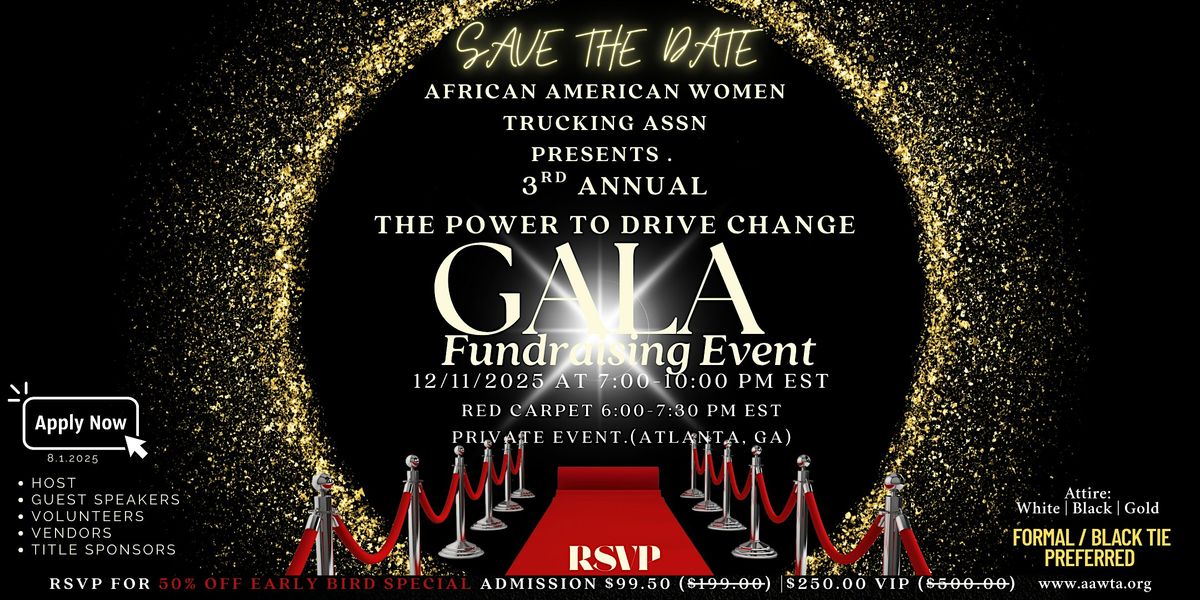 "AAWTA" 3rd Annual the Power to Drive Change Fundraising Gala Atlanta, GA, 11 December | AllEvents