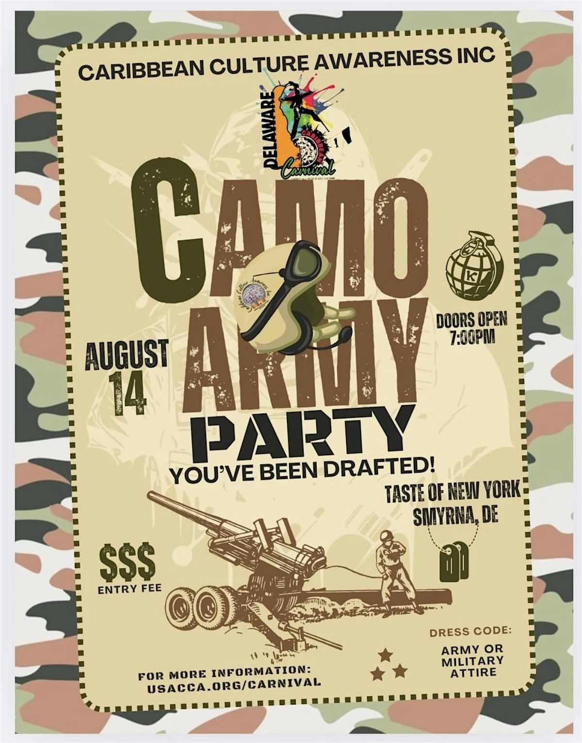 Camo Army Party, 14 August | Event in Smyrna | AllEvents
