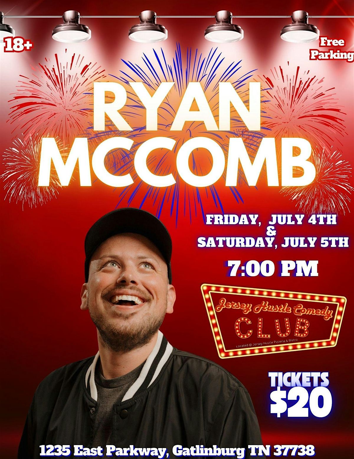 Ryan McComb Comedy Show @ Jersey Hustle Comedy Club, 5 July | Event in Gatlinburg | AllEvents
