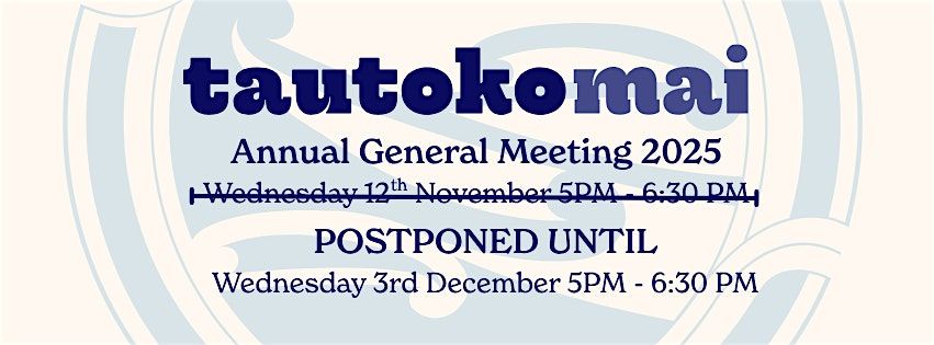 Tautoko Mai: Annual General Meeting 2025 - New Date! 3 December 2025, 3 December | Event in Tauranga | AllEvents
