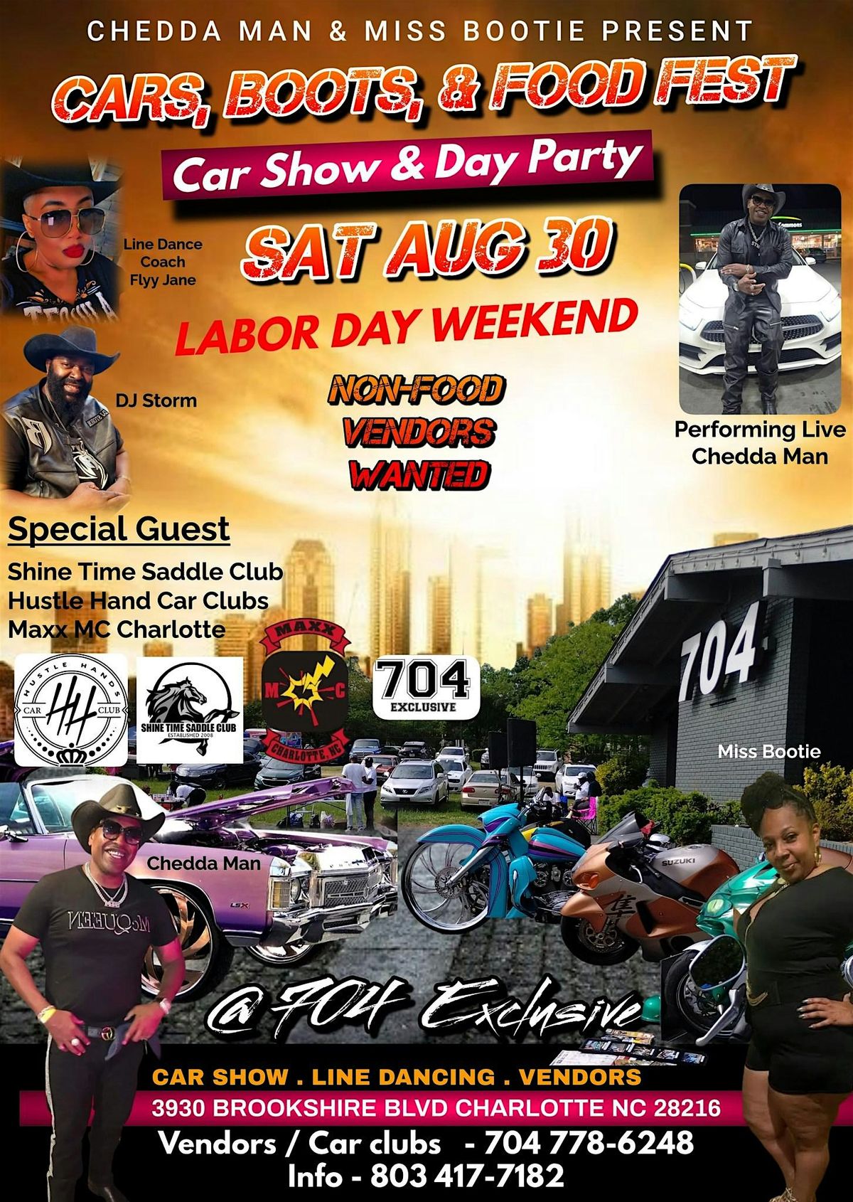 Cars, Boots and Food Fest - Car Show & Day Party, 30 August | Event in Charlotte | AllEvents