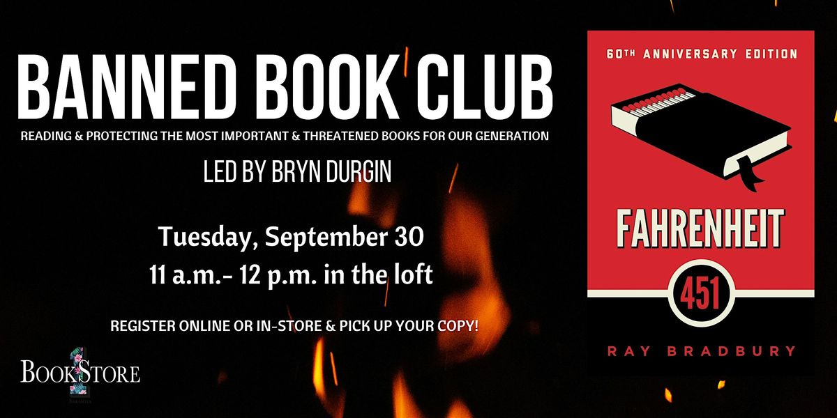 The Banned Book Club "Fahrenheit 451" by Ray Bradbury, 30 September | Event in Sarasota | AllEvents