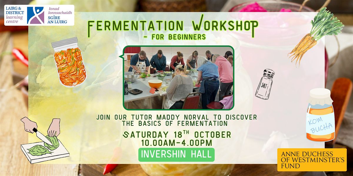 Learn How To Ferment: A beginner's guide with Maddy Norval - Invershin, 18 October | Event in Inveran | AllEvents