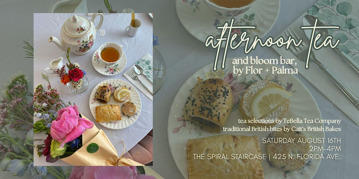 Afternoon Tea with TeBella & Bloom Bar by Flor + Palma, 16 August | Event in Tampa | AllEvents