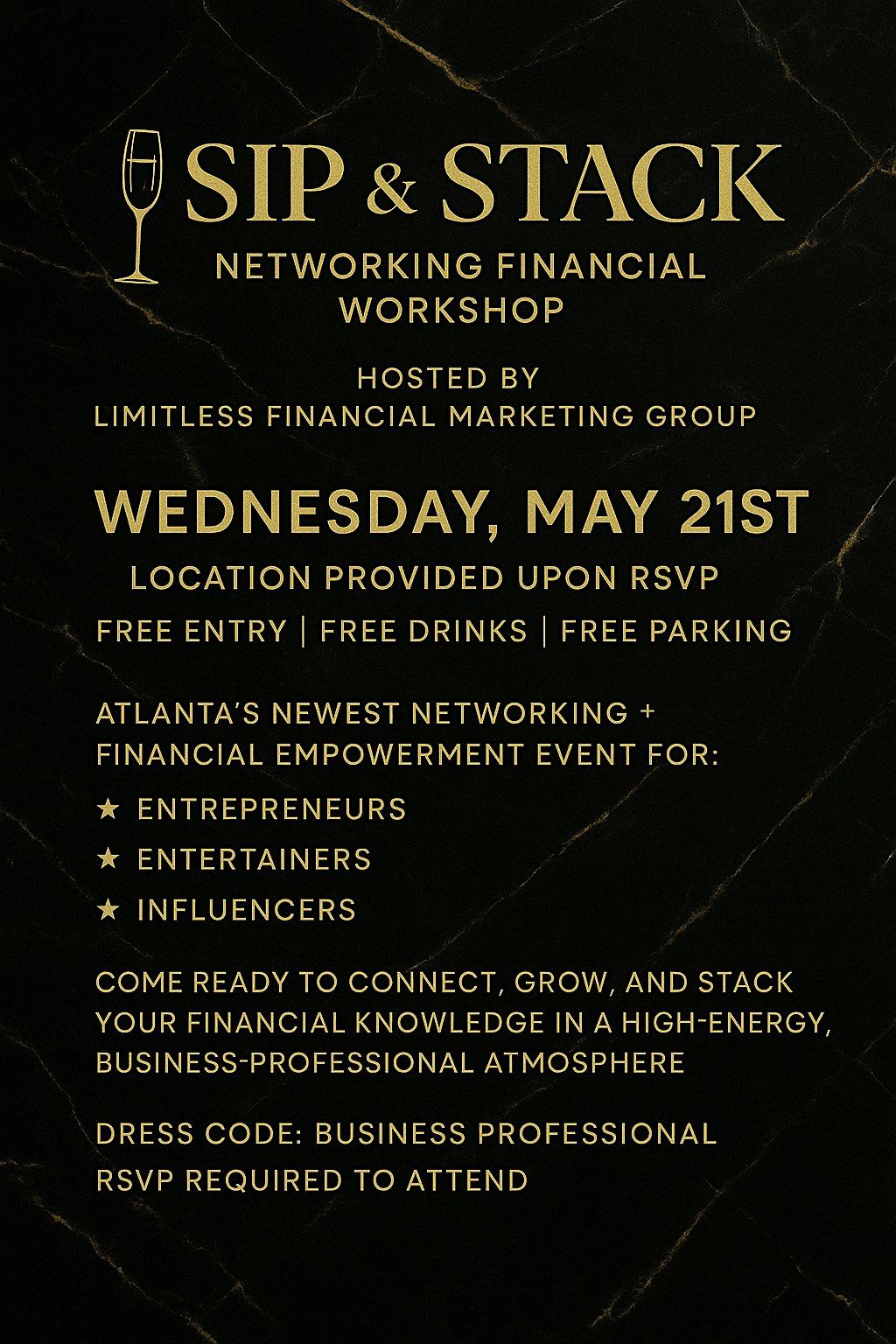 SIP & STACK WEDNESDAY (NETWORKING FINANCIAL WORKSHOP) FREE W/RSVP | Event in Norcross | AllEvents