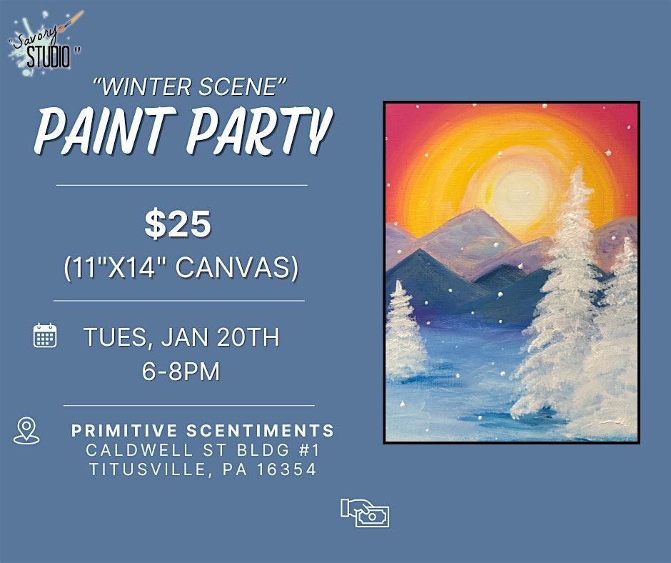 Winter Scene Painting Party