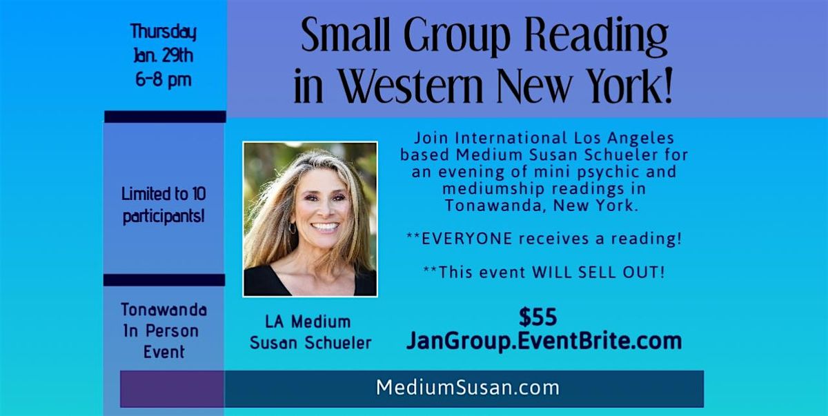 Small Group Reading with Medium Susan Schueler in Tonawanda, NY, 29 January | Event in Tonawanda | AllEvents