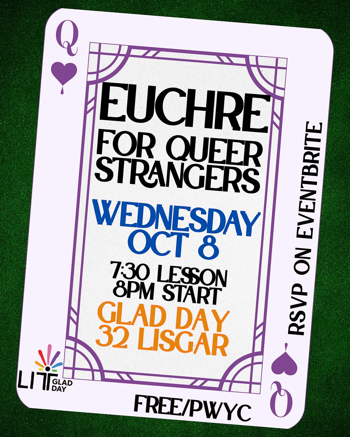 Euchre for Queer Strangers, 8 October | Event in Toronto | AllEvents