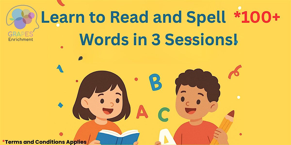 HOLIDAY PROGRAMME: Learn to Read and Spell 100+ Words in 3 Sessions, 27 October | Event in Queenstown | AllEvents