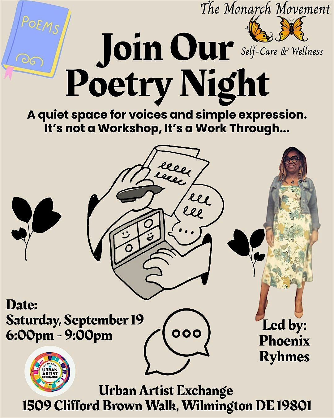 Poetry Night with Phoenix Rhymes, Urban Artist Exchange