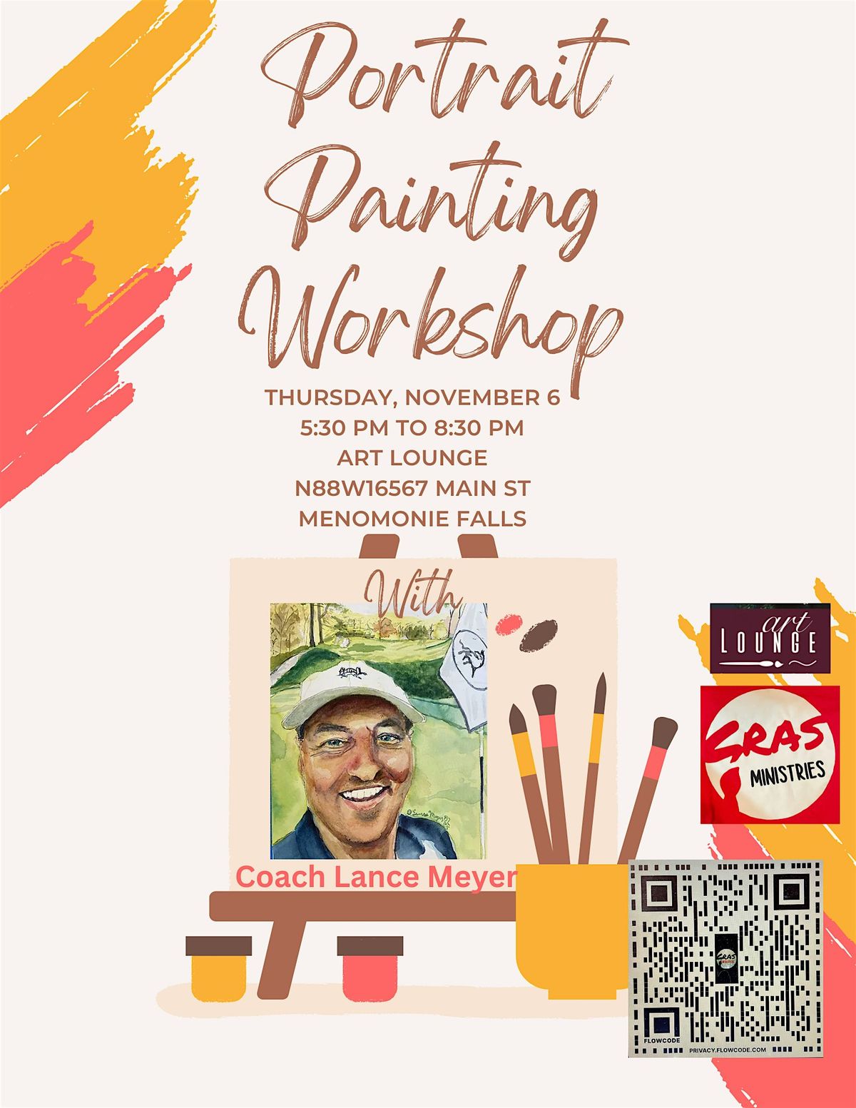 Portrait Watercolor Painting Workshop with Coach, 6 November | Event in Menomonee Falls | AllEvents