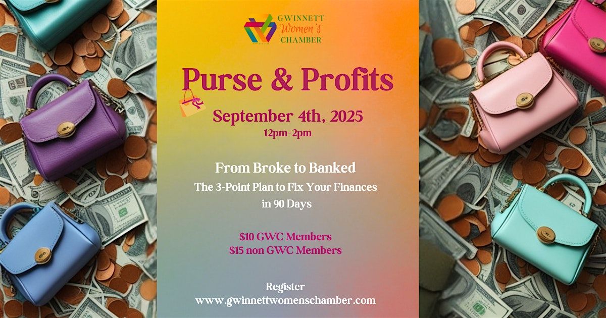 Purse & Profits: From Broke to Banked: The 3-Point Plan to Fix Your Finance, 4 September | Event in Duluth