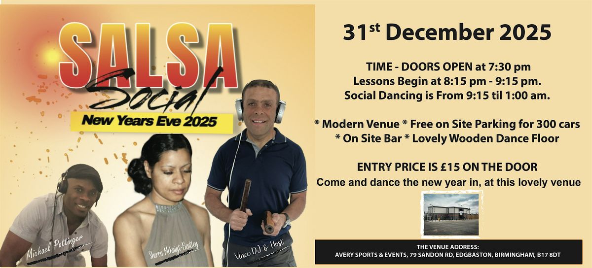 New Year Salsa Dance Social, 31 December | Event in Birmingham | AllEvents