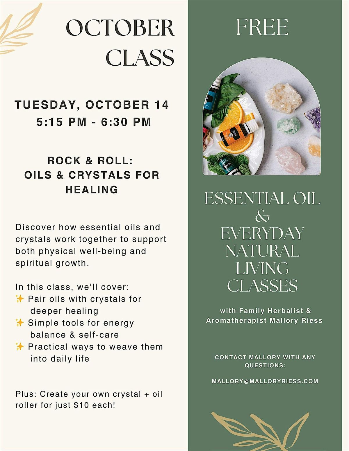 Rock & Roll - Oils + Crystals for Healing, 14 October | Event in Wrightwood | AllEvents
