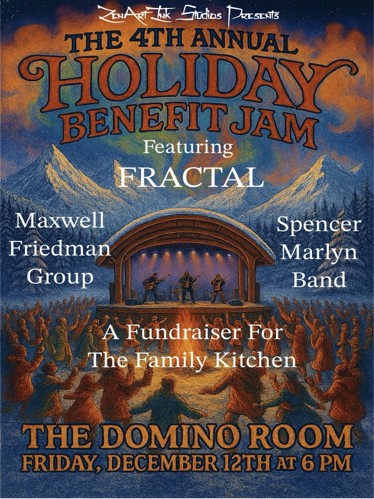 4th Annual Holiday Benefit Jam (a fundraiser for the family kitchen), 12 December | Event in Bend | AllEvents
