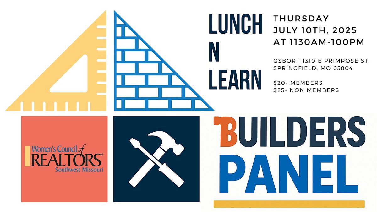 WCR Builders Panel – Lunch & Learn, 10 July | Event in Springfield | AllEvents