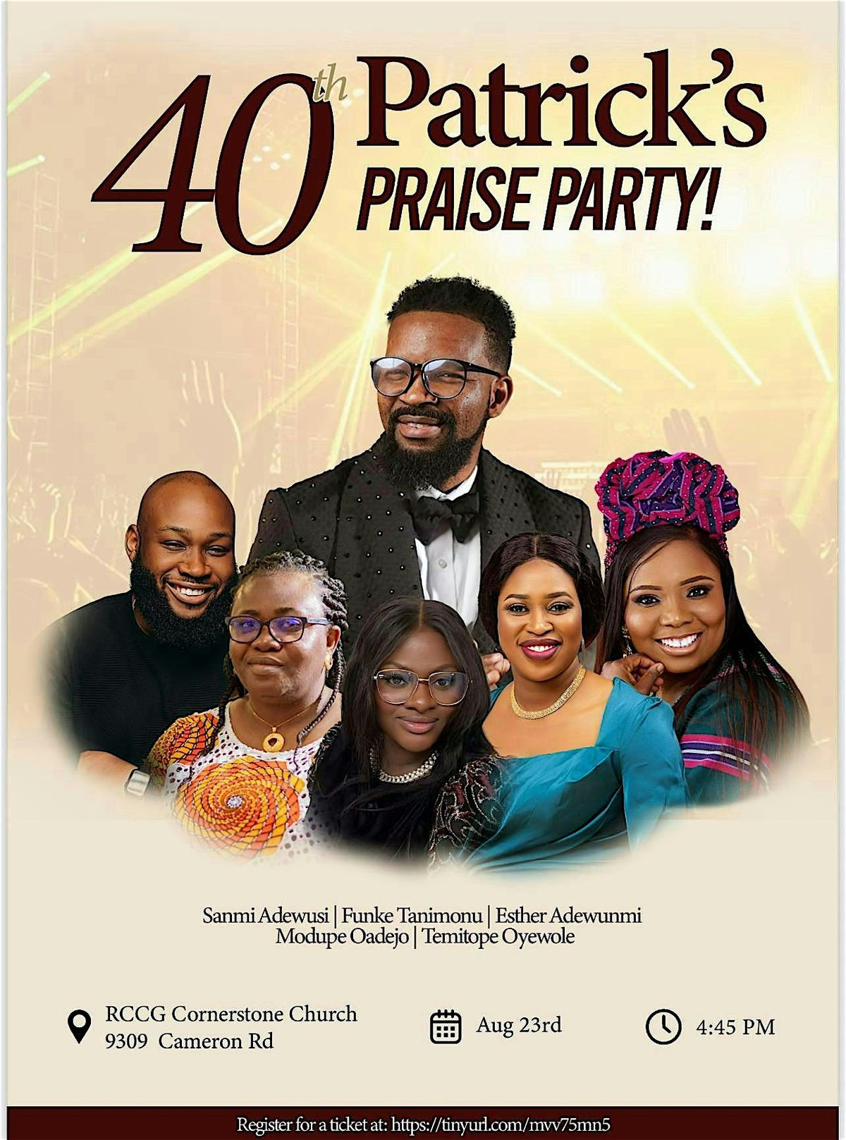 Patrick’s 40th Praise  Party, 23 August | Event in Austin | AllEvents
