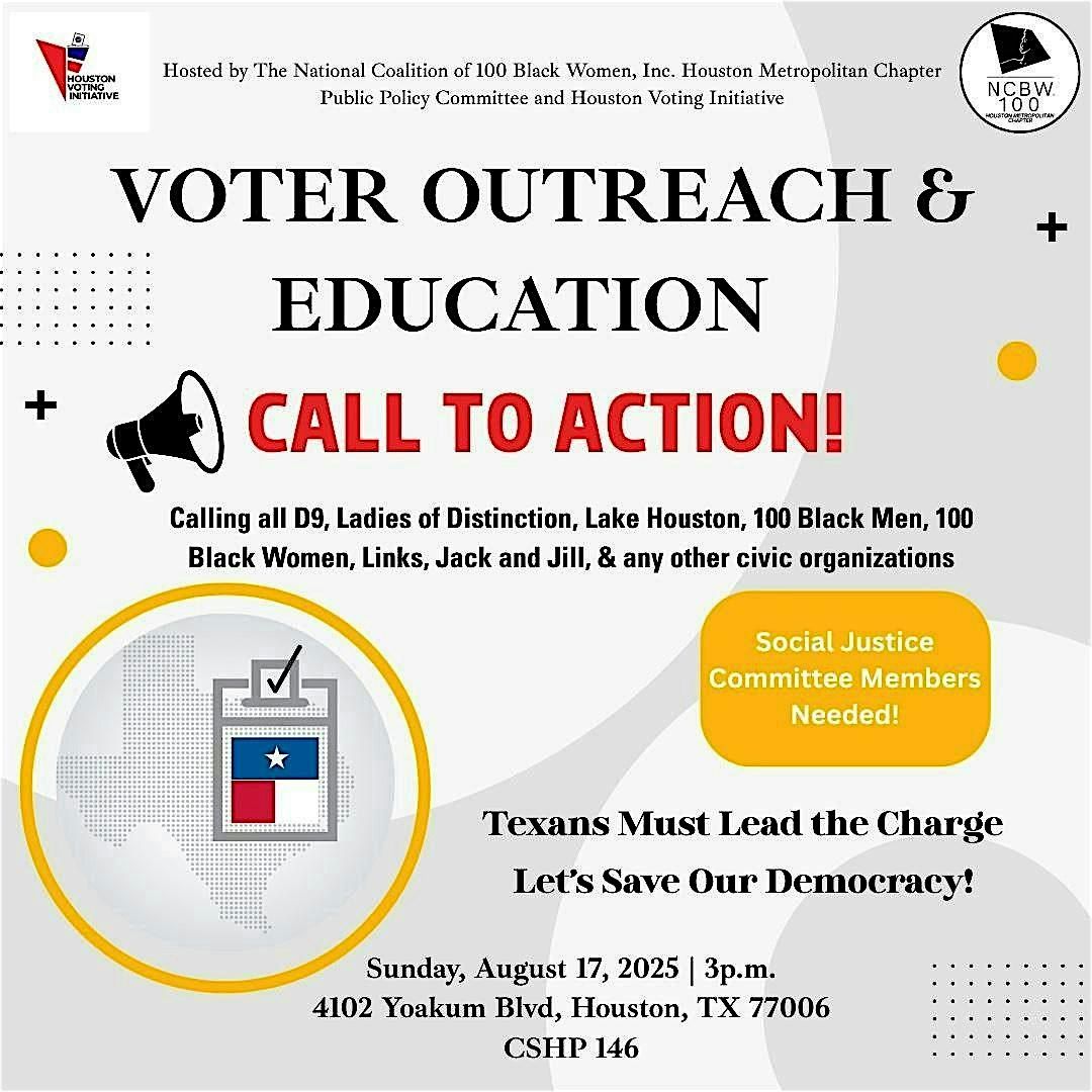 Voter Outreach & Education: Call to Action! | Event in Houston | AllEvents