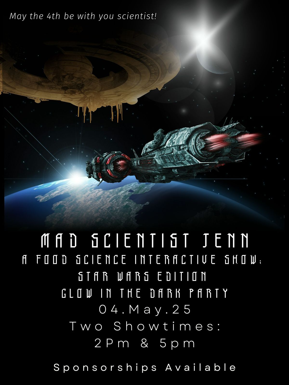 Mad Scientist Jenn: A Food Science Interactive Show! Star wars edition, 4 May | Event in Pensacola | AllEvents