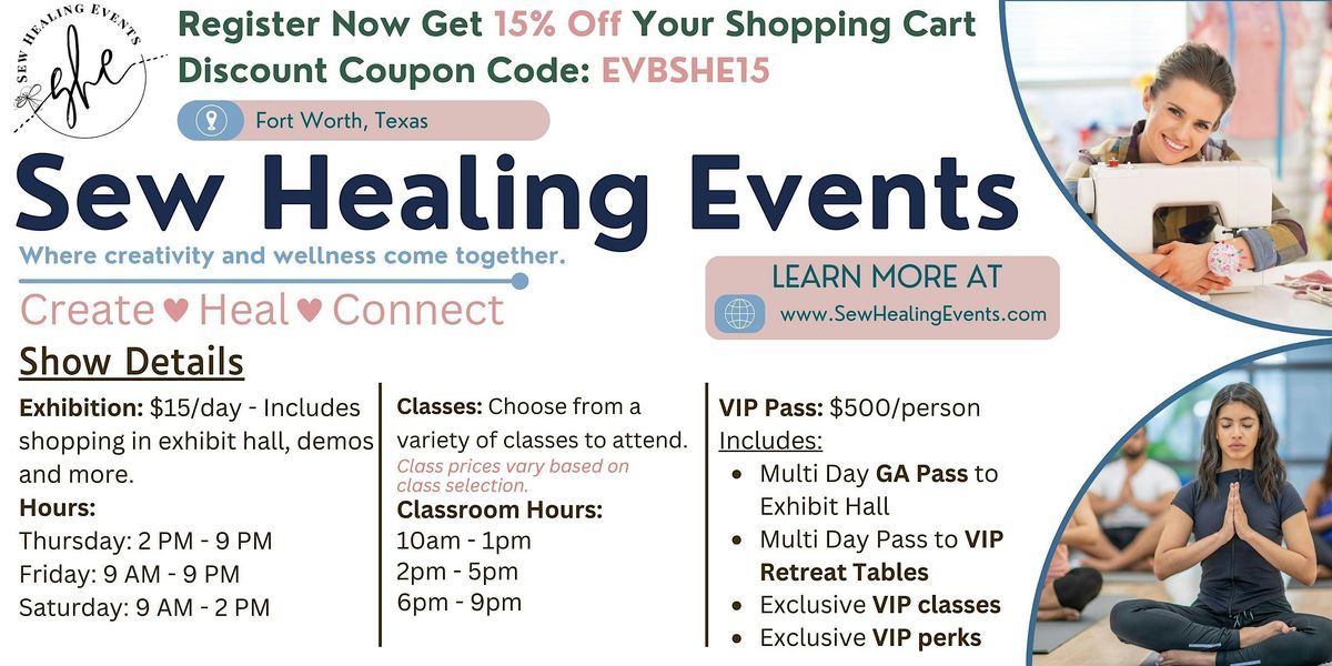 Sew Healing Retreat & Expo, 11 September | Event in Fort Worth | AllEvents