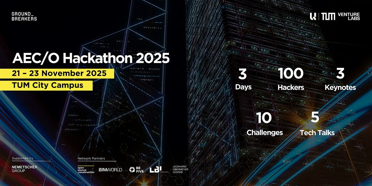 AEC/O Hackathon 2025, 21 November | Event in Munich | AllEvents