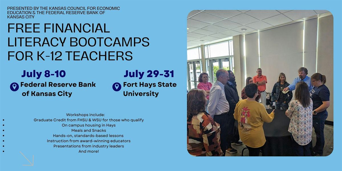 Federal Reserve Bank of KC Financial Literacy Bootcamp for K-12 Educators, 8 July | Event in Hays | AllEvents