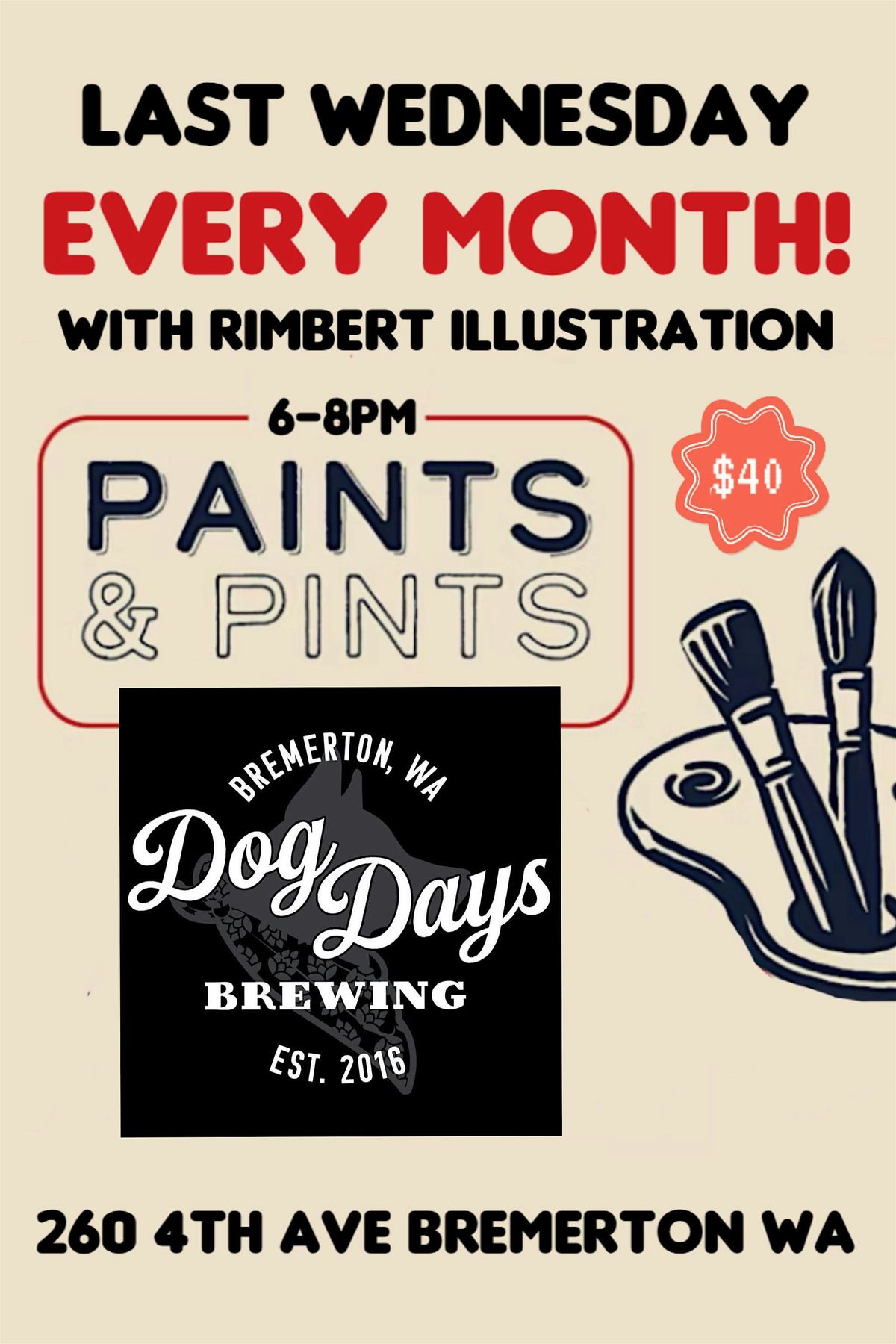 La Push Paints & Pints, 24 September | Event in Bremerton | AllEvents