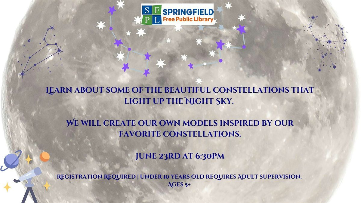 Constellations and Stars Activity (Ages 5 and up with a caregiver), 23 June | Event in Springfield | AllEvents