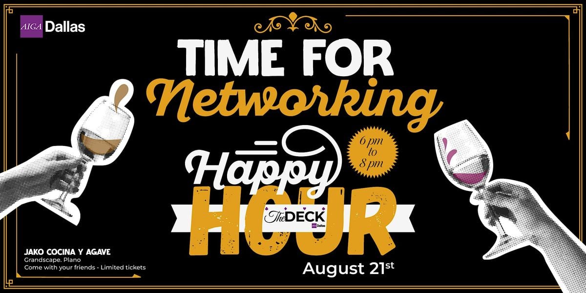 AIGA Dallas Happy Hour & Networking, 21 August | Event in The Colony | AllEvents