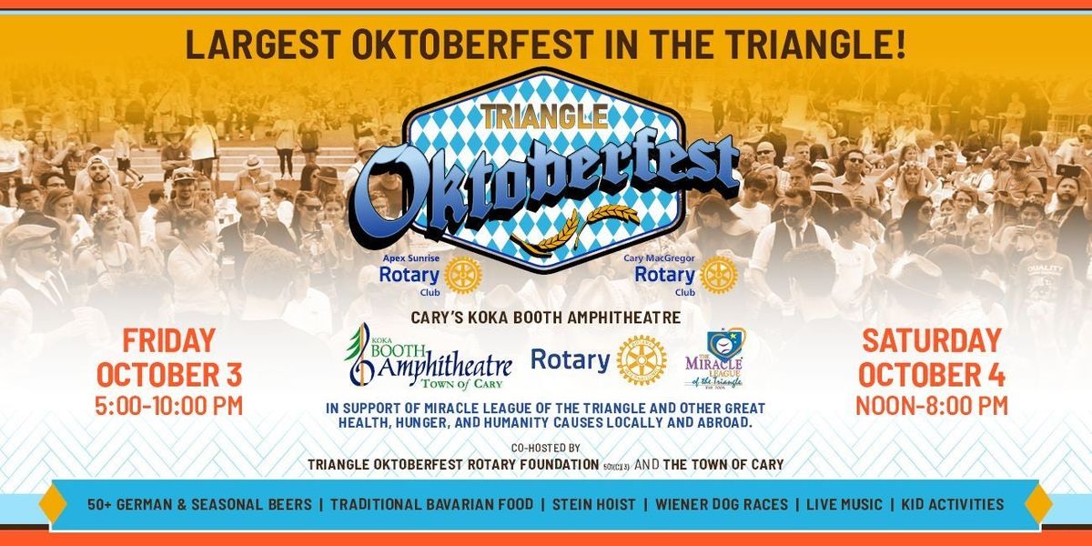 2025 Triangle Oktoberfest at Koka Booth Amphitheatre at Regency Park, 3 October | Event in Cary | AllEvents