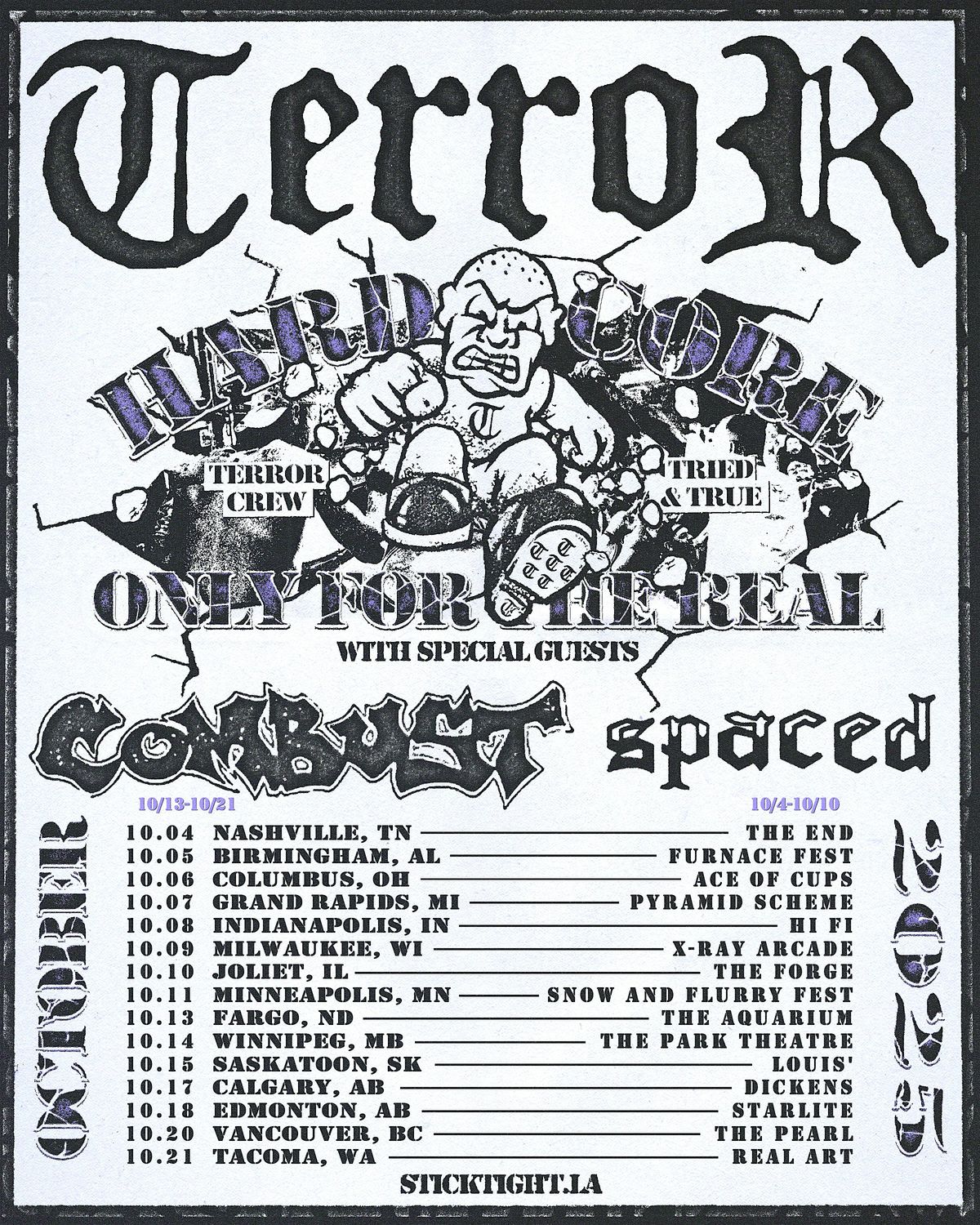 Terror And Combust At The Aquarium In Fargo 10/13, 13 October | Event in Fargo | AllEvents