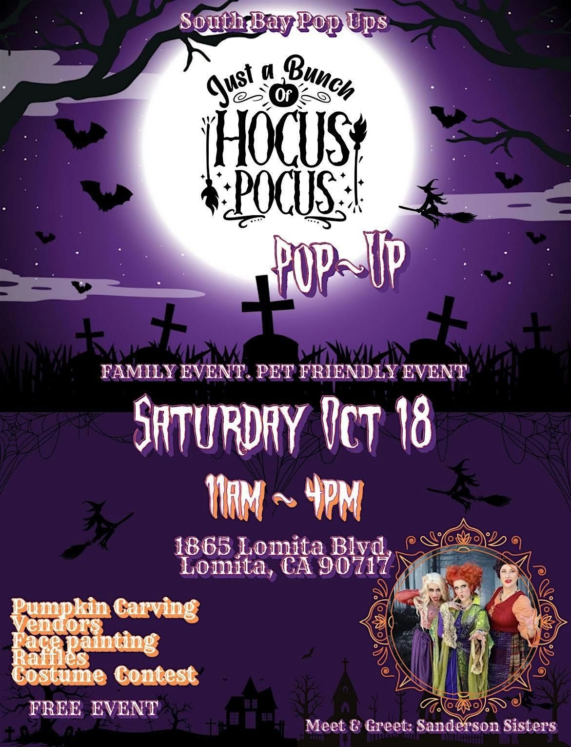 Just a Bunch of Hocus Pocus Pop Up Market, 18 October | Event in Lomita | AllEvents