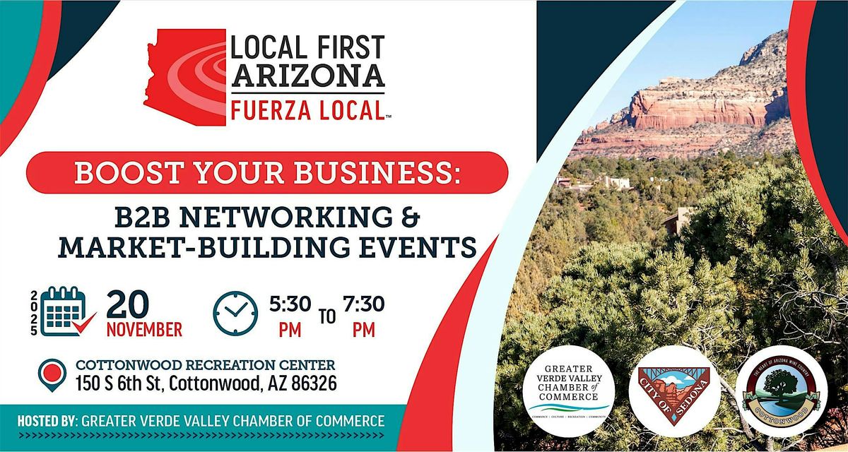 Boost your Business -   B2B NETWORKING & MARKET-BUILDING EVENTS, 20 November | Event in Cottonwood | AllEvents